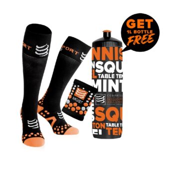 Compressport Performance & Detox Racket Pack Black DETOX-RK-PACK-T99