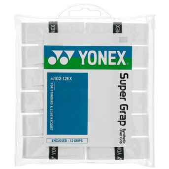 Yonex Overgrip Super Grap White 12pc AC102EX-12WH