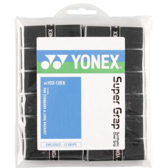 Yonex Overgrip Super Grap Black 12pc AC102EX-12BK