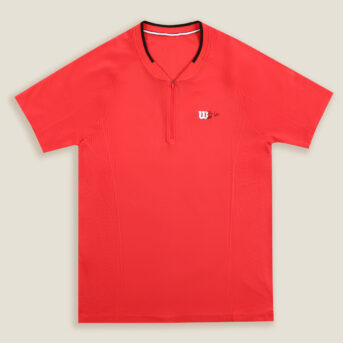 Wilson Bella Series Seamless Zip Henley 2.0 T-Shirt   W91M314123W-RDB