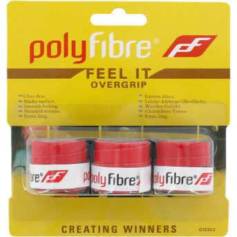 Polyfibre Feel It Overgrips Red   GO350