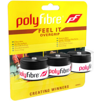 Polyfibre Feel It Overgrips Black  GO353