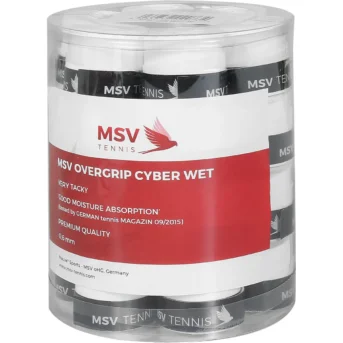 MSV Cyber Wet Overgrips 2073-WH (24 pack)
