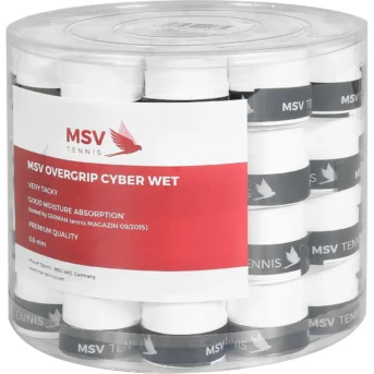 MSV Cyber Wet Overgrips 2133-WH (60 Pack)