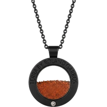 Roland Garros Terra Access Necklace And Medal Steel Black Mat 1 Stone Small Model ACCESS-ACN-M-1P-S